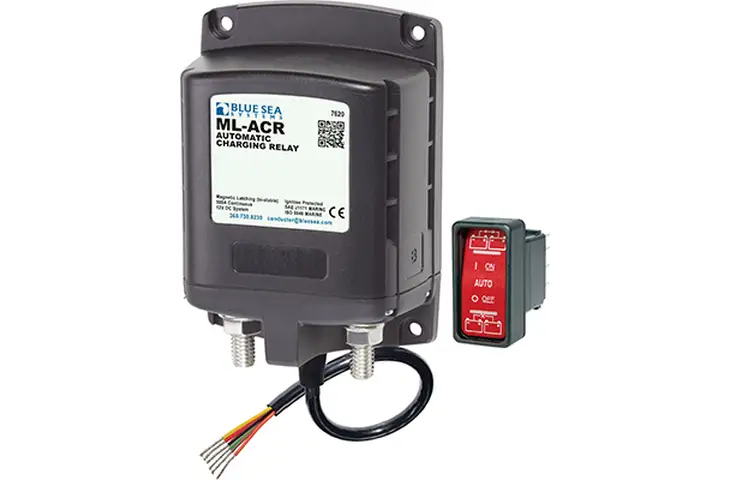 Blue Sea Systems ML-Series Automatic Charging Relay Magnetic Latch 12VDC